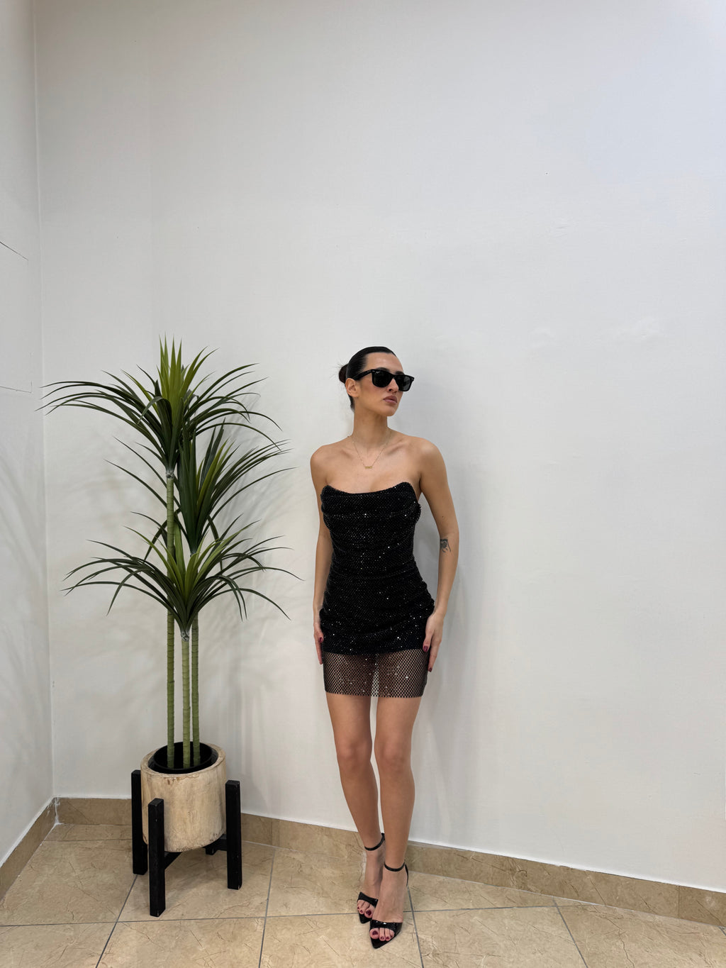 Abito Effetto Strass