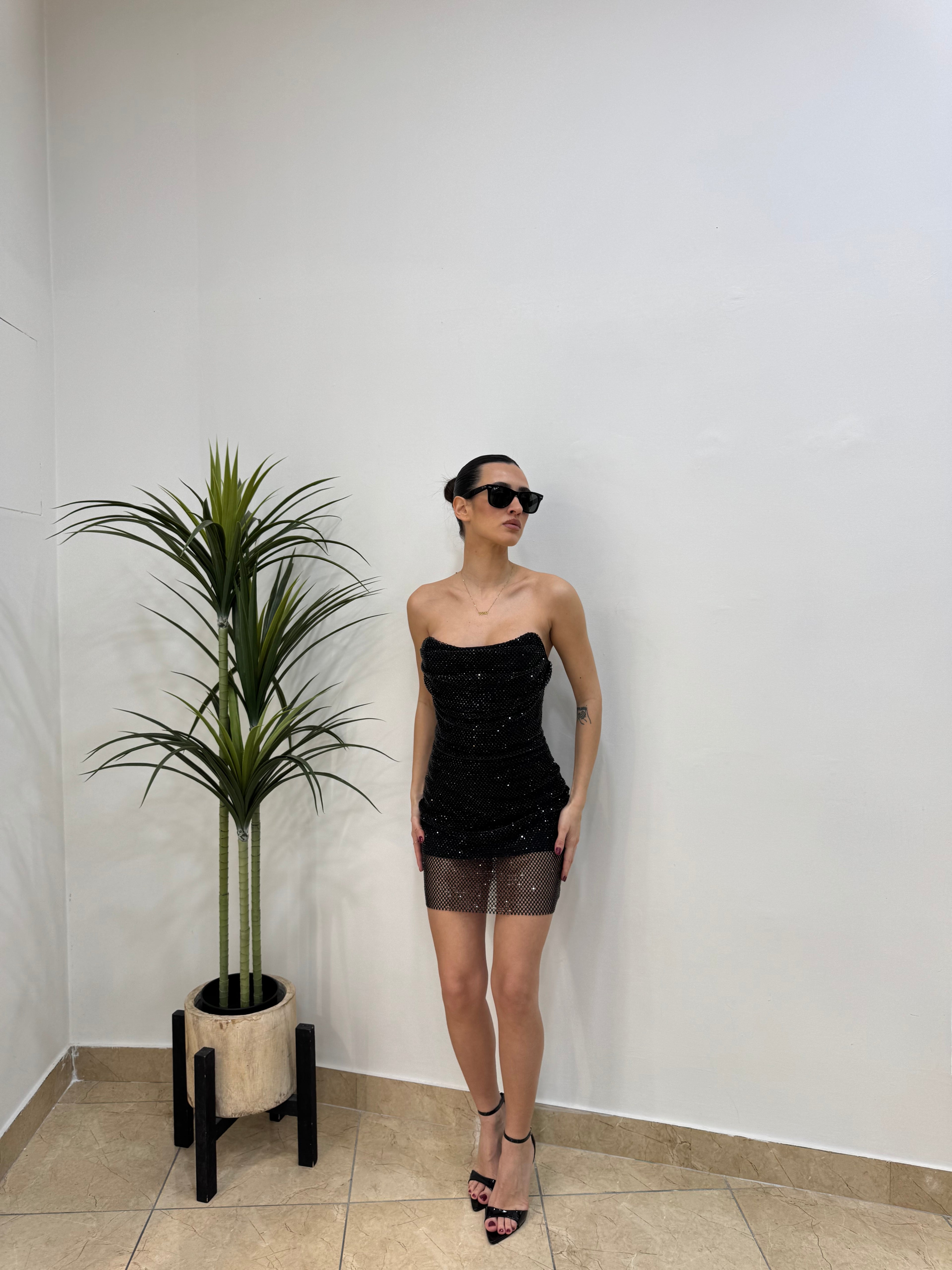 Abito Effetto Strass
