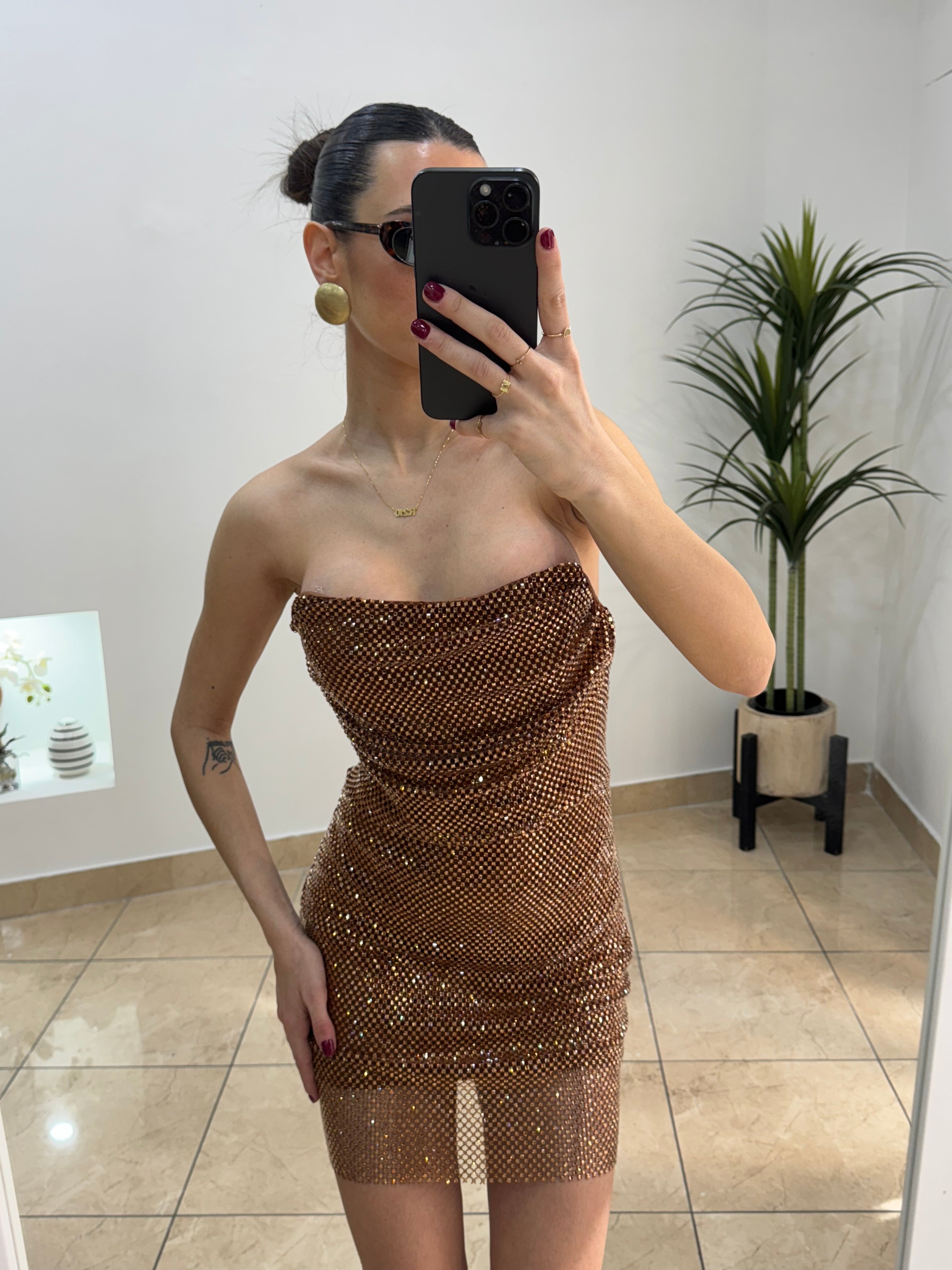 Abito Effetto Strass