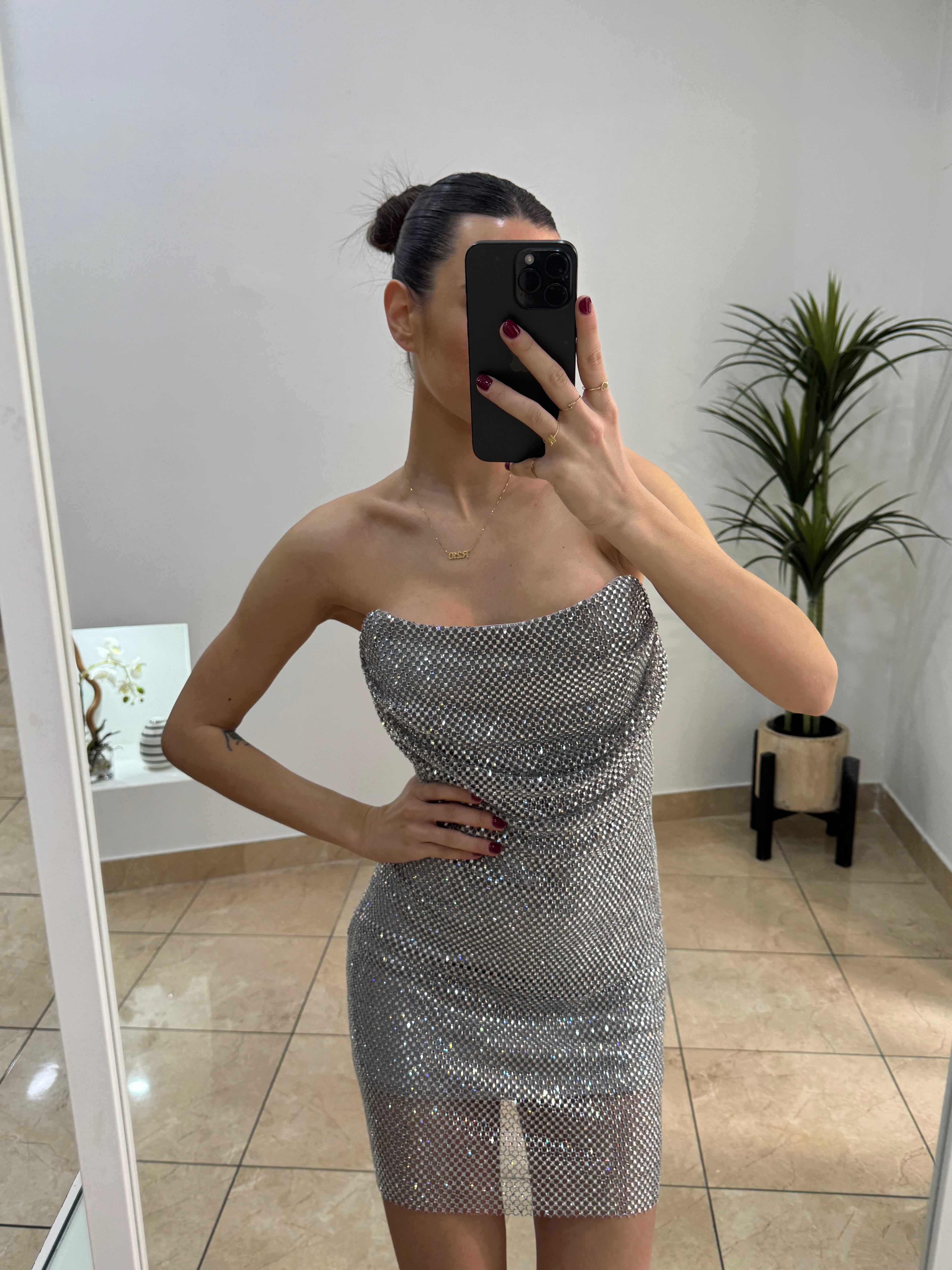 Abito Effetto Strass