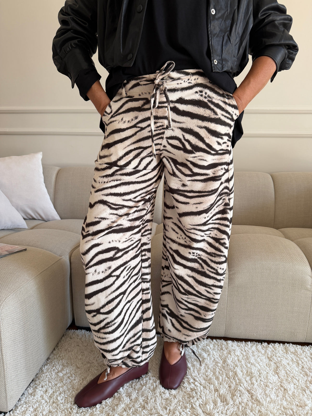 Pantalone Balloon zebrato