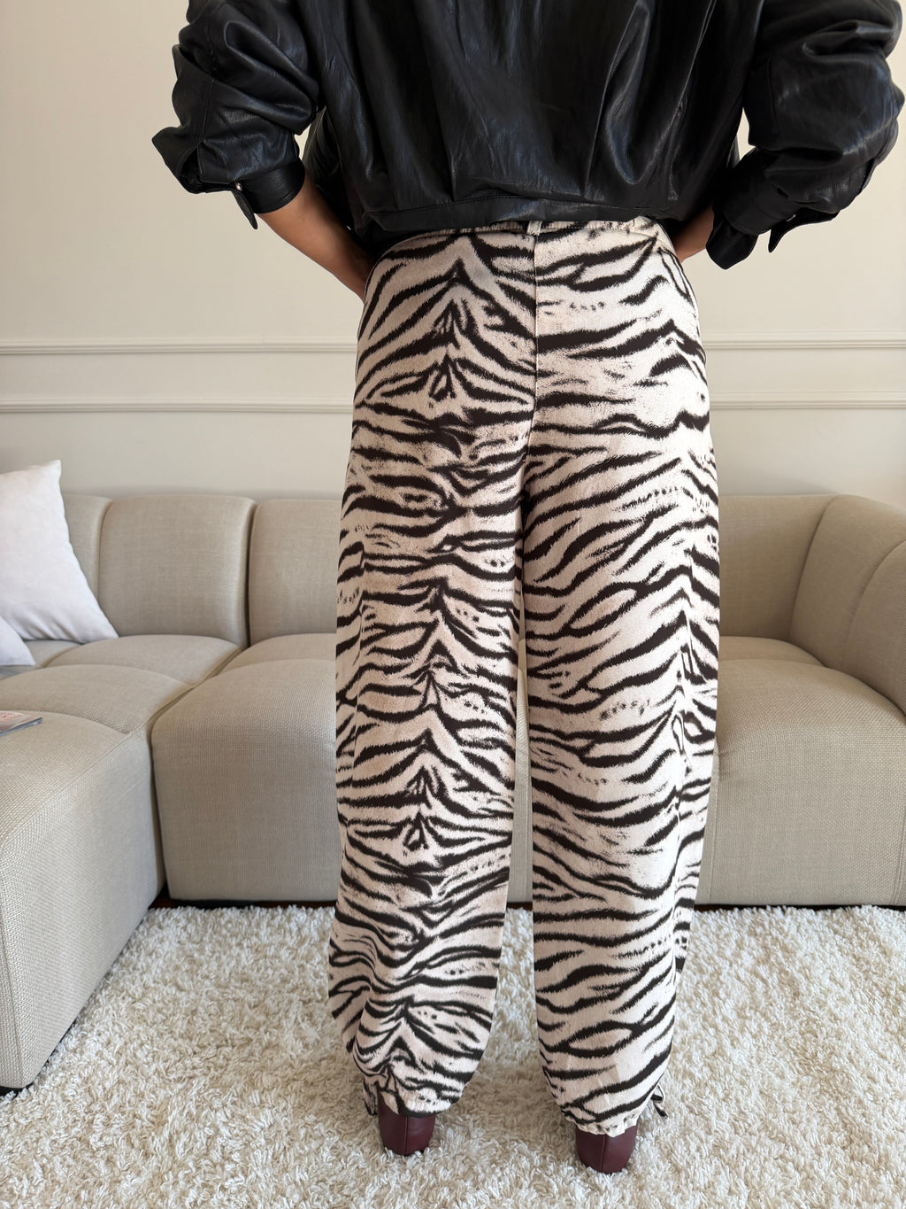 Pantalone Balloon zebrato