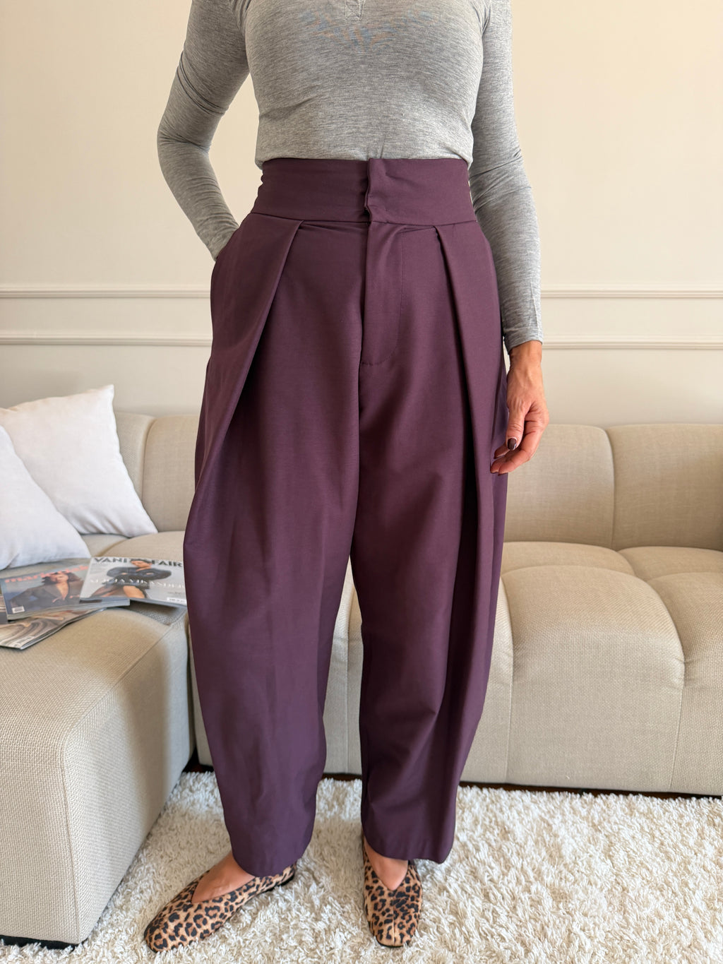 Pantalone balloon  con pinces