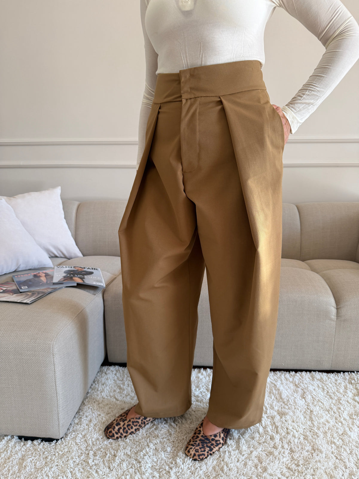 Pantalone balloon  con pinces