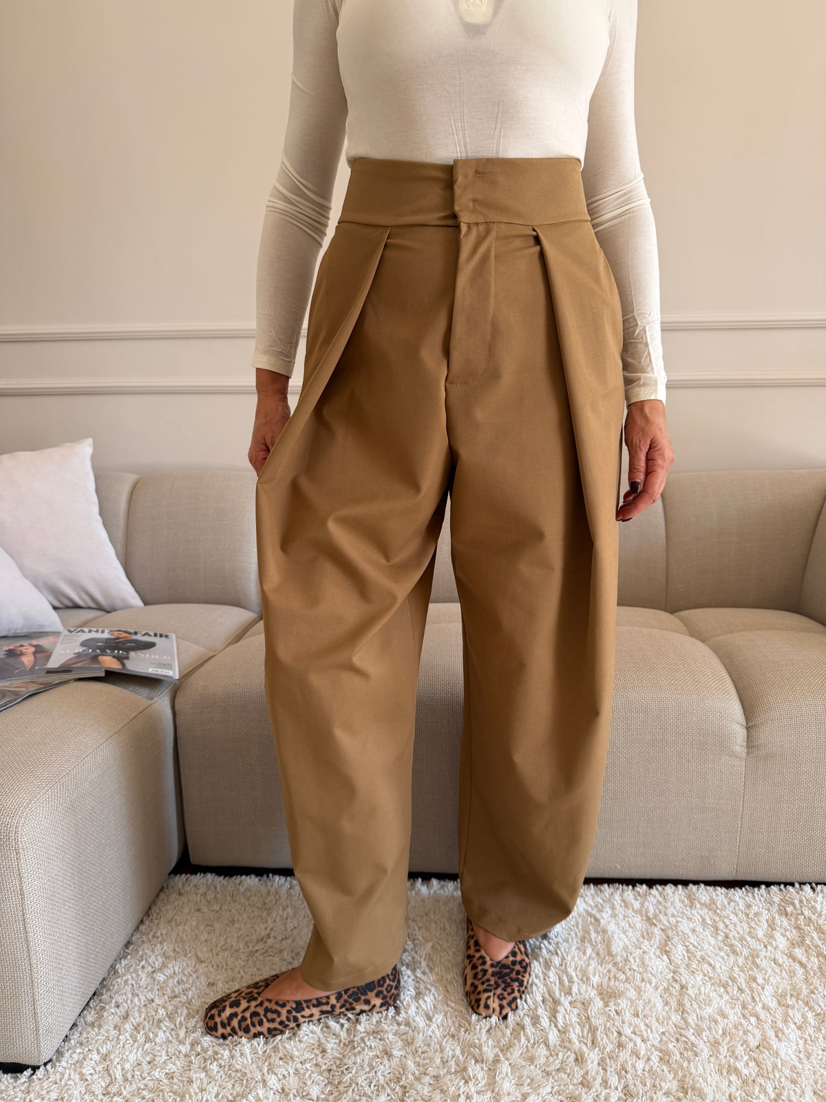 Pantalone balloon  con pinces