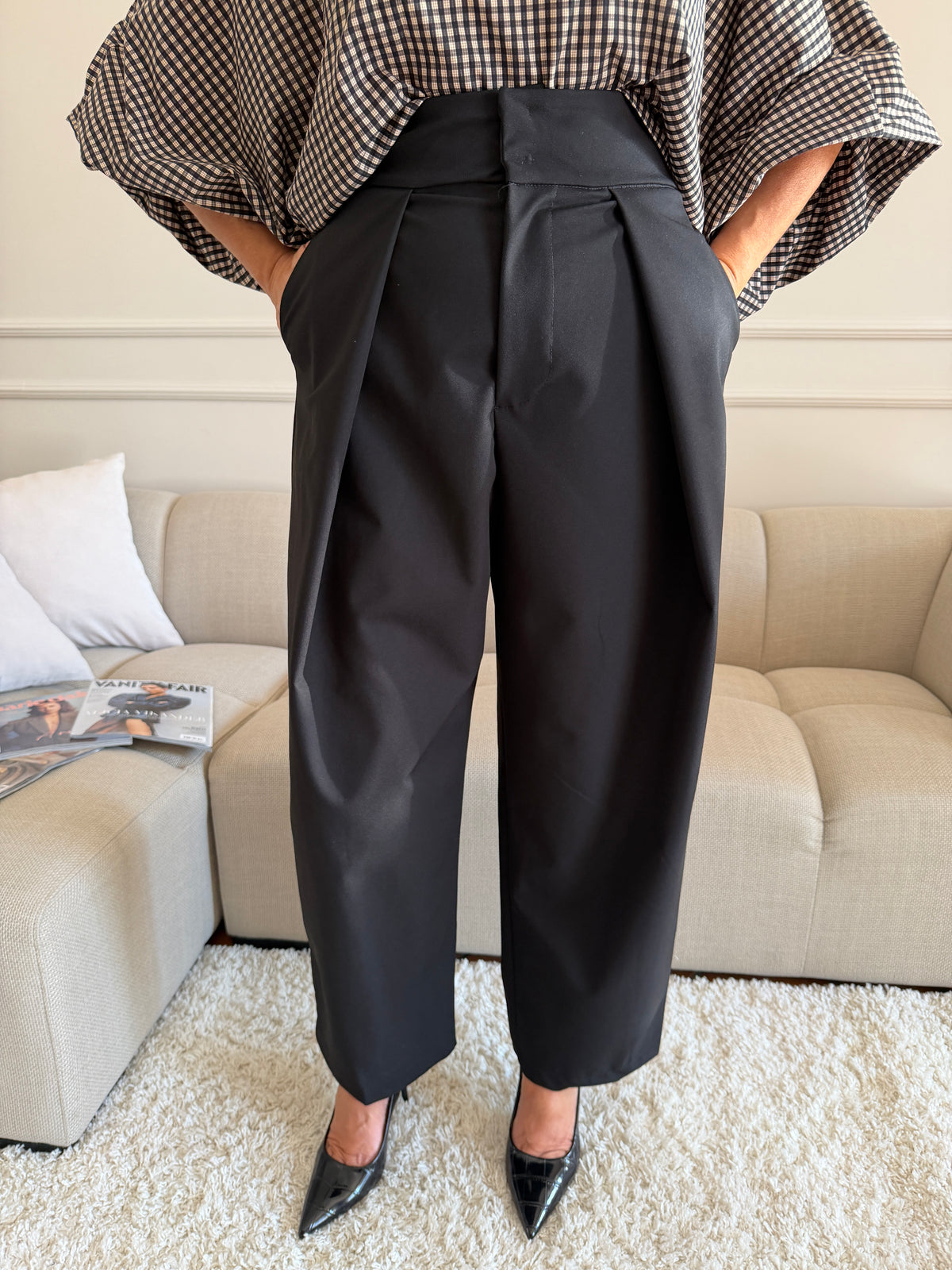 Pantalone balloon  con pinces