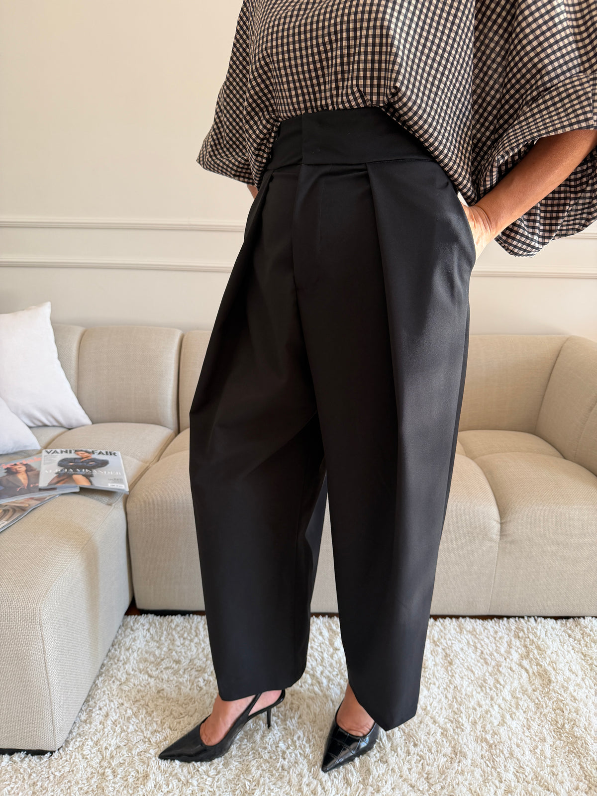 Pantalone balloon  con pinces