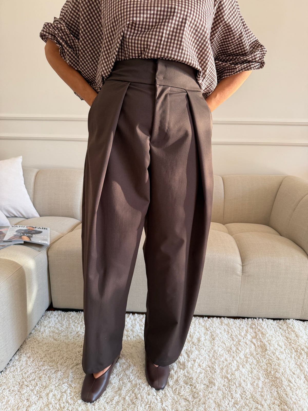 Pantalone balloon  con pinces