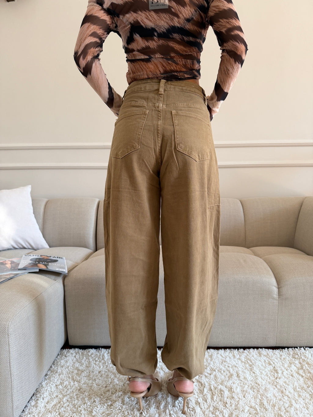 Jeans balloon con fondo elasticizzato