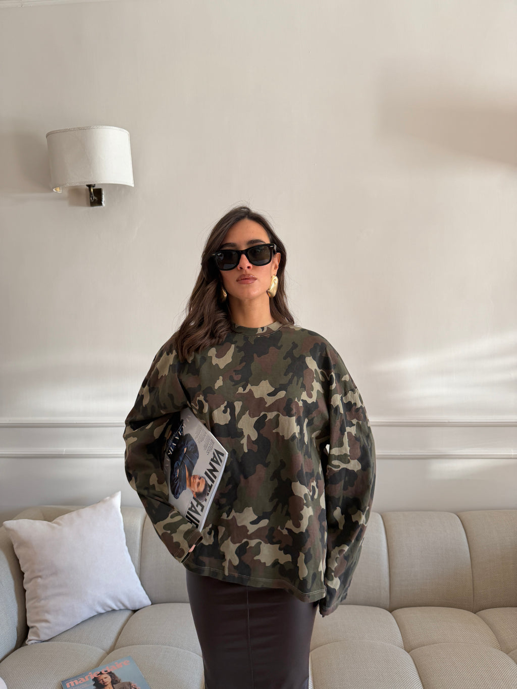 Longsleeve oversize camouflage