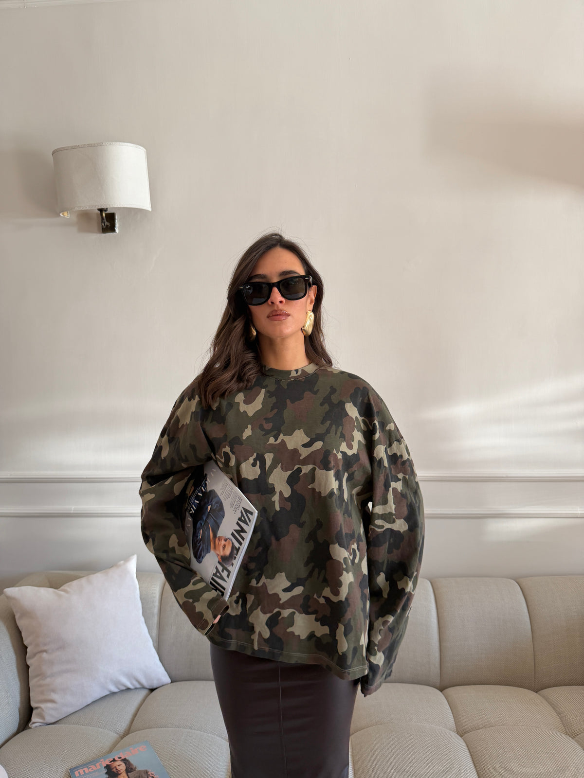 Longsleeve oversize camouflage