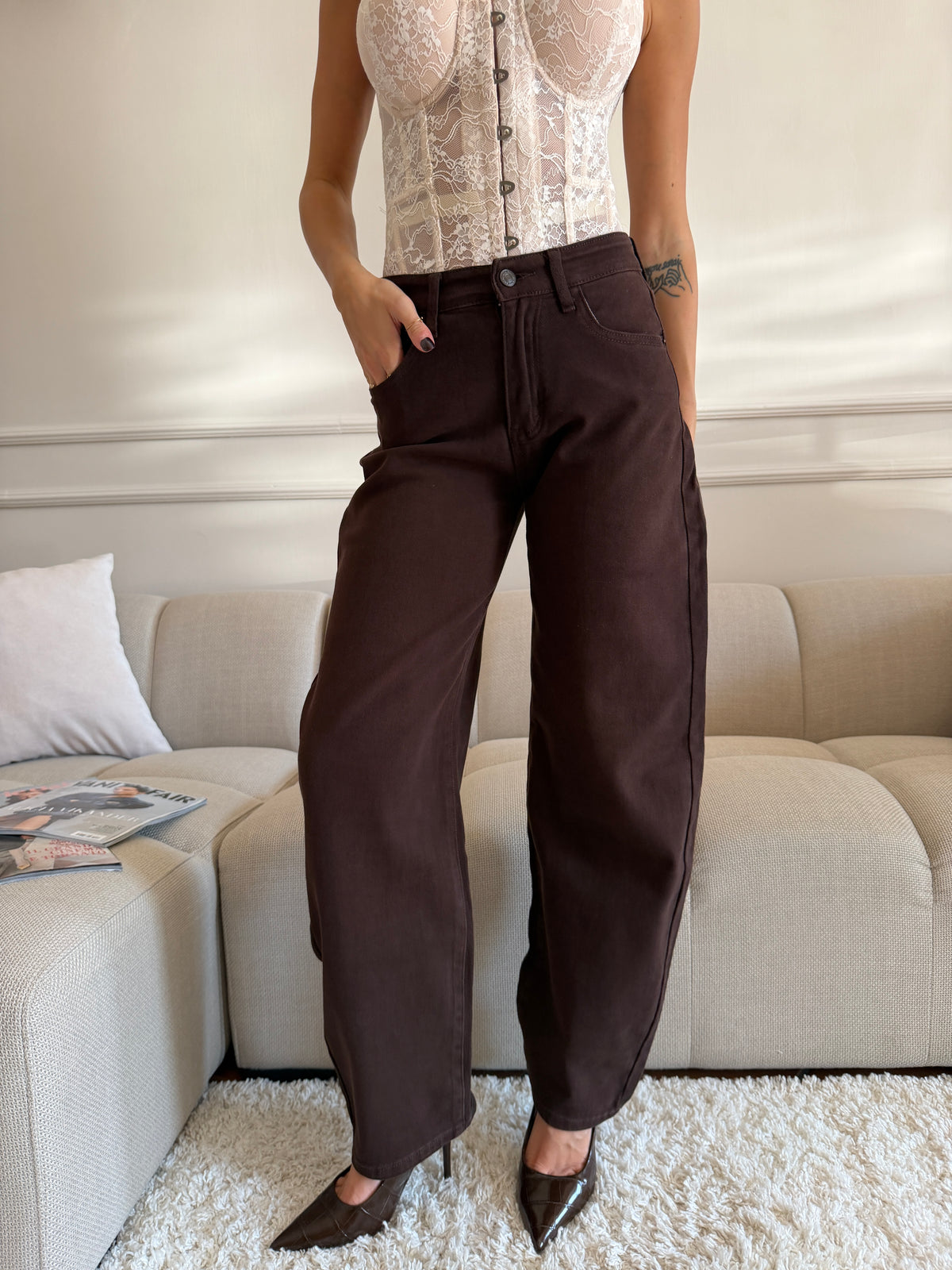 Jeans Balloon Marrone