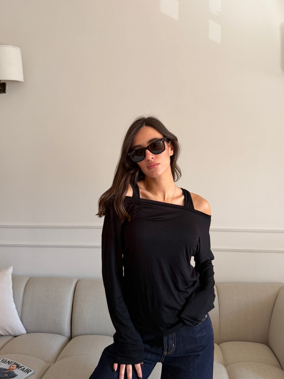 Maglia con Scollo Ampio con canotta