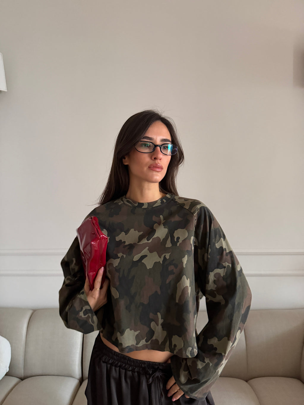 Longsleeve Crop Camouflage (Lumina)