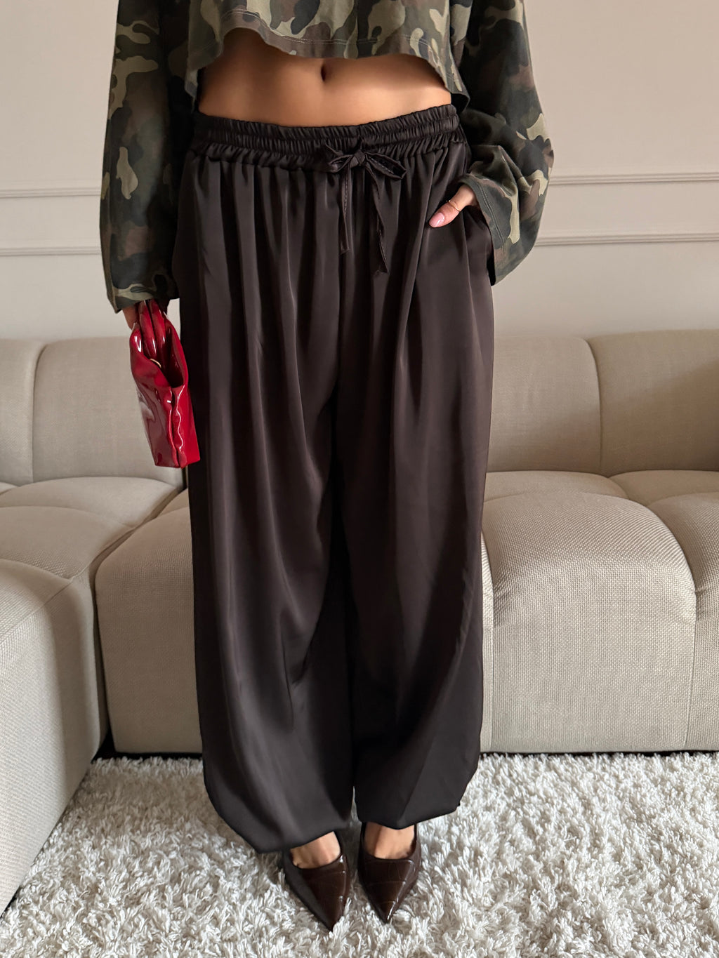 Pantalaccio Balloon effetto raso