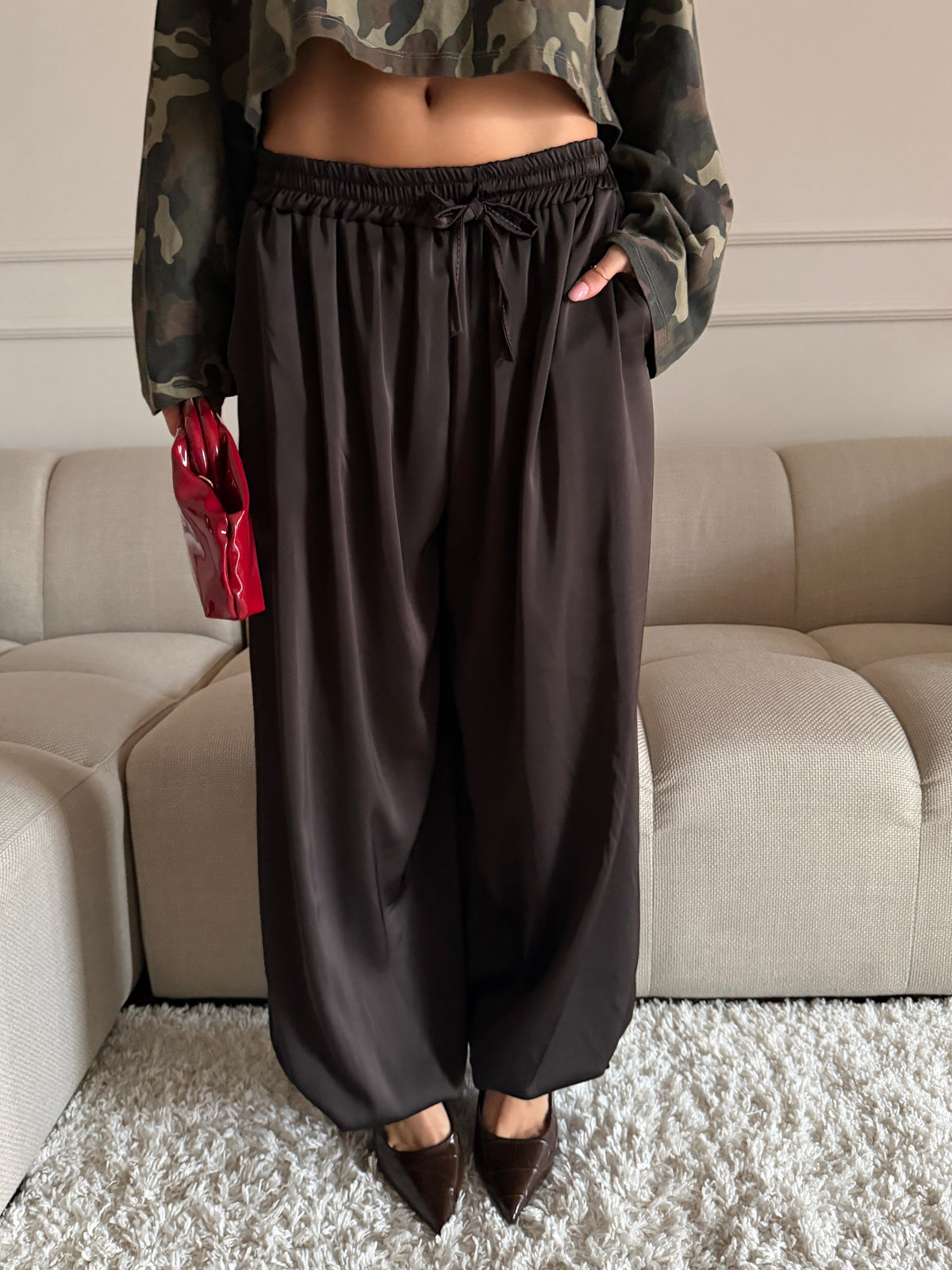 Pantalaccio Balloon effetto raso