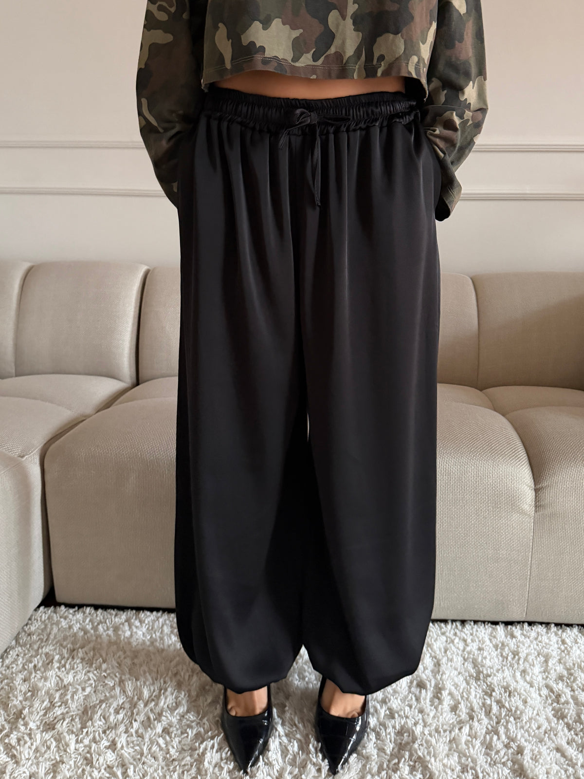 Pantalaccio Balloon effetto raso
