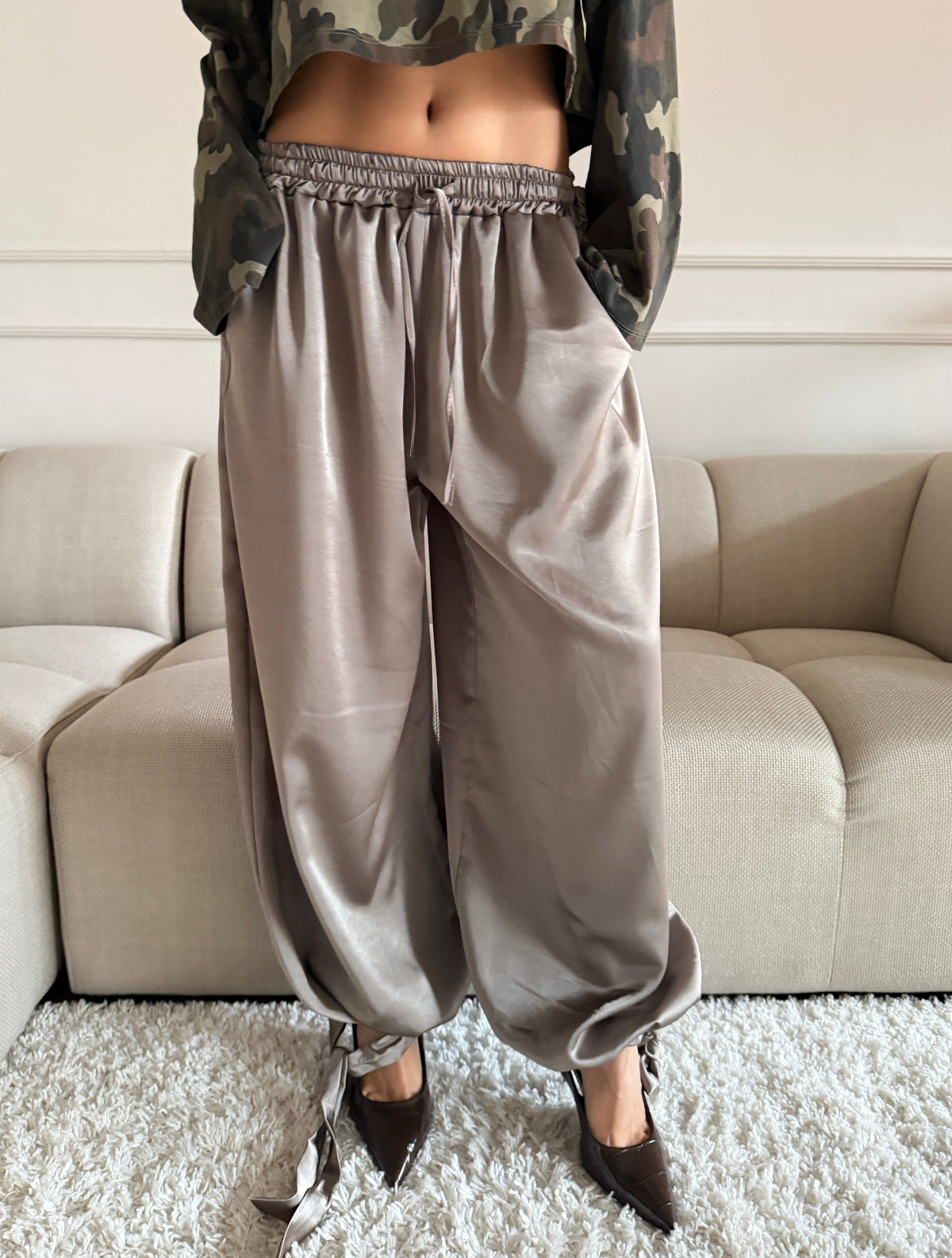 Pantalaccio Balloon effetto raso