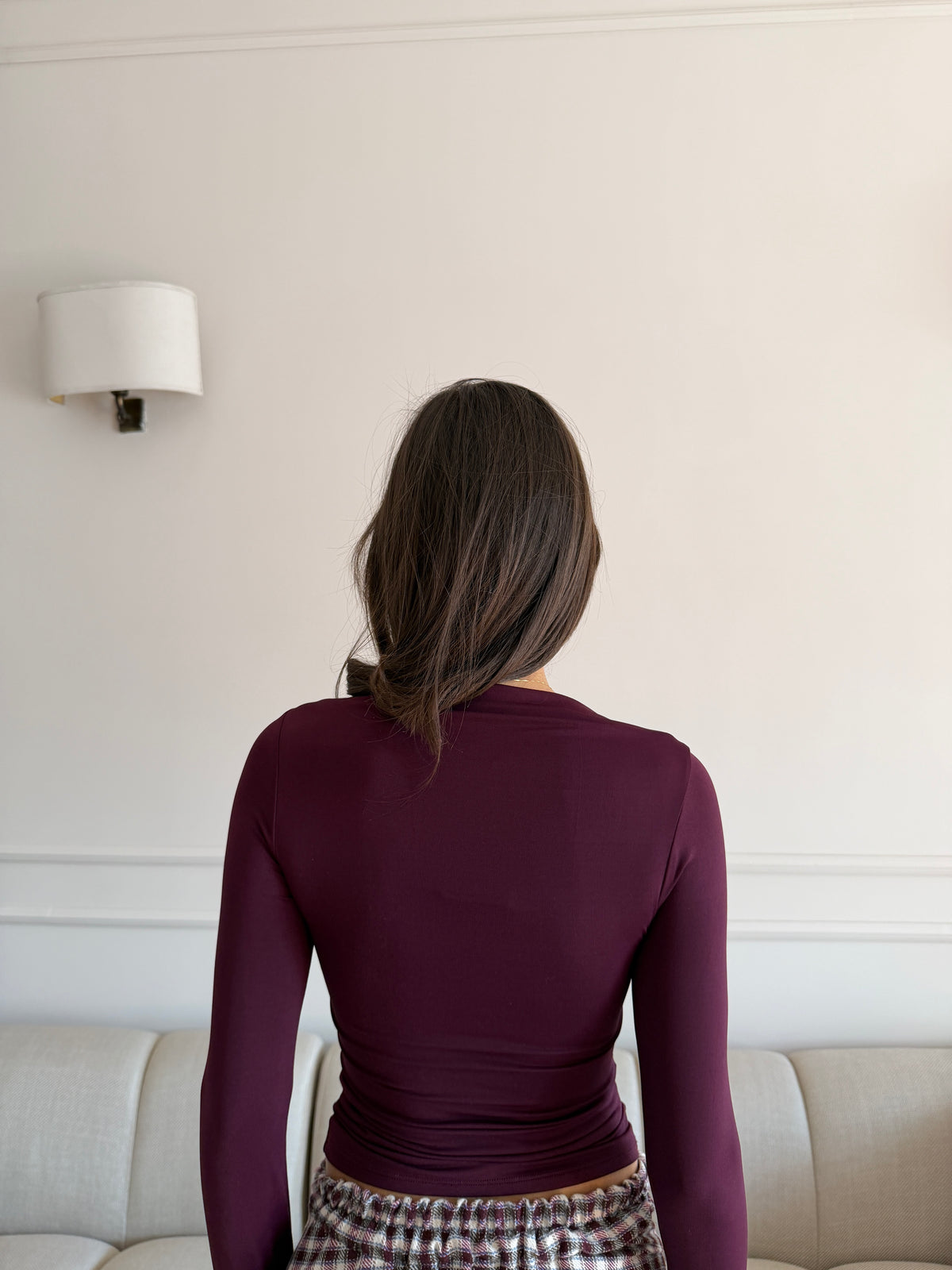 Maglia in Lycra con Scollo Asimmetrico