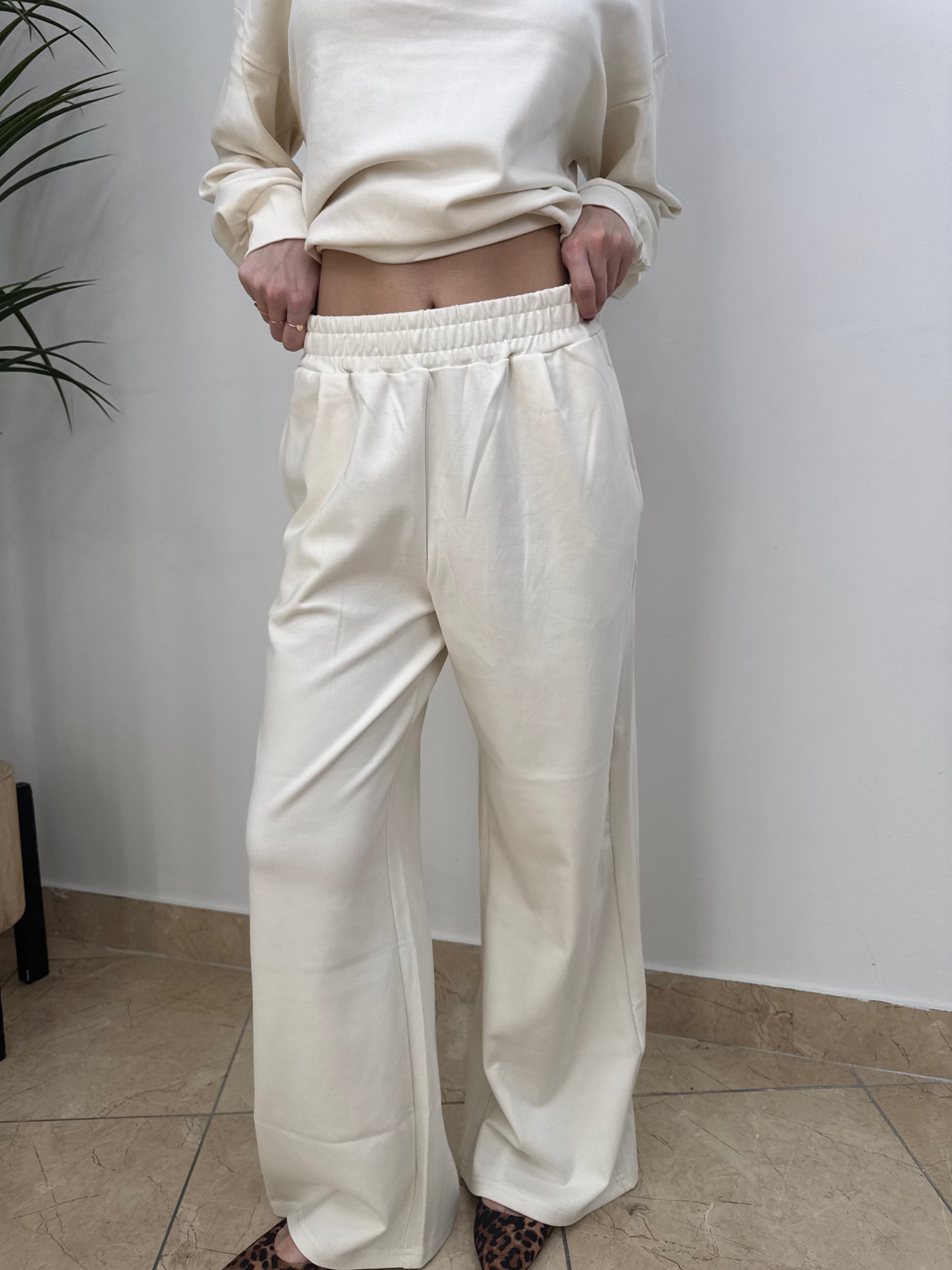 Tuta Relax Fit  – Set Polo e Pantalone a Gamba Larga,