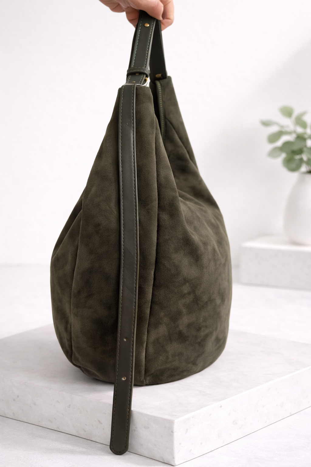 Borsa a spalla morbido con zip