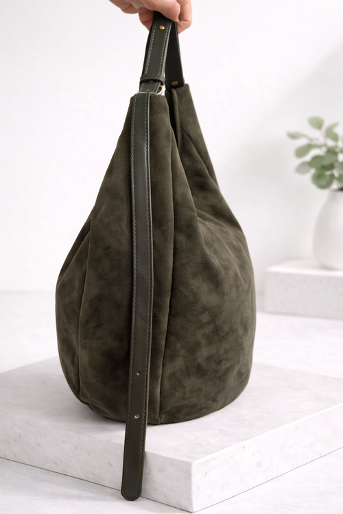 Borsa a spalla morbido con zip
